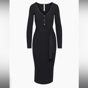 The Group by Babaton Henley Sweater Dress - Black - XXS